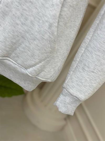 Kapişonlu Sweatshirt Açık Gri