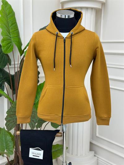 Kapişonlu Sweatshirt Taba