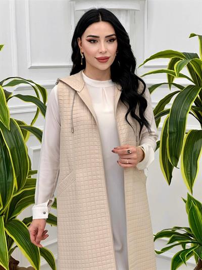 Kapitone Ara Boy Yelek 823 Bej