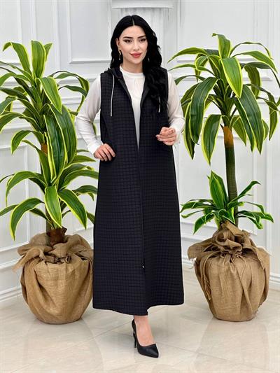 Kapitone Ara Boy Yelek 823 Siyah