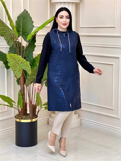 Kapitone Varaklı Yelek 984 T-24 Lacivert