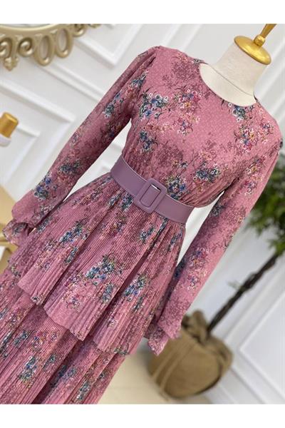 Kat Kat Şifon Elbise 1147 Purdra