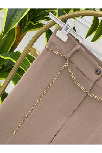 Kemerli İspanyol Paça Pantalon 561 Taş