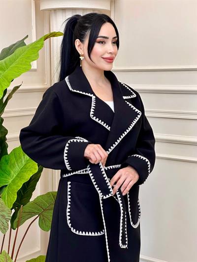 Kenar Biyeli Kaşe Giyçık 1004 t-24 Siyah
