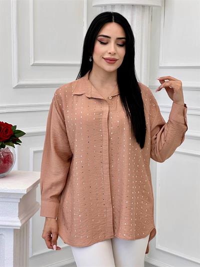 Kesik Taş Şerit Tunik 4665 T-24 Bisküvi