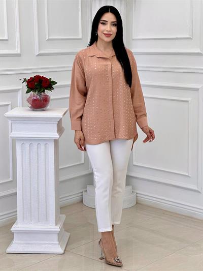 Kesik Taş Şerit Tunik 4665 T-24 Bisküvi