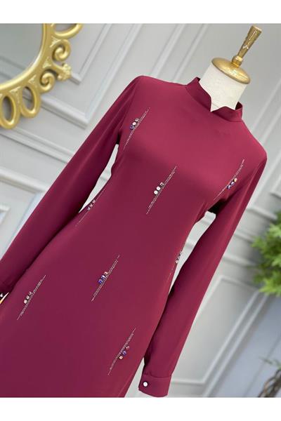 Kesit Taş Tunik 625 Bordo