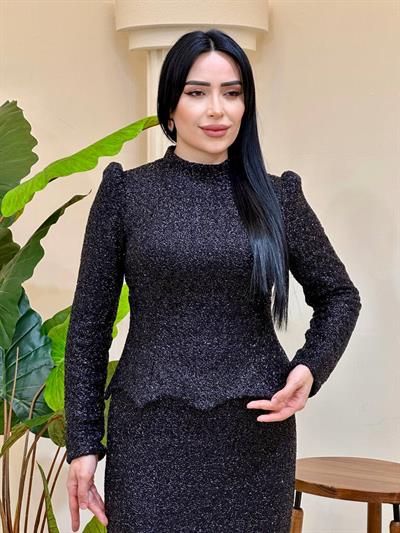 Kesme Boncuk İşleme Etekli Takım 5476 T-25 Siyah