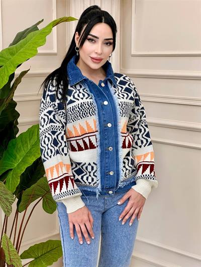 Kilim Desen Kot Ceket 1395 t-24 Kot