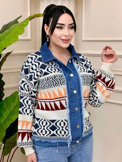 Kilim Desen Kot Ceket 1395 t-24 Kot