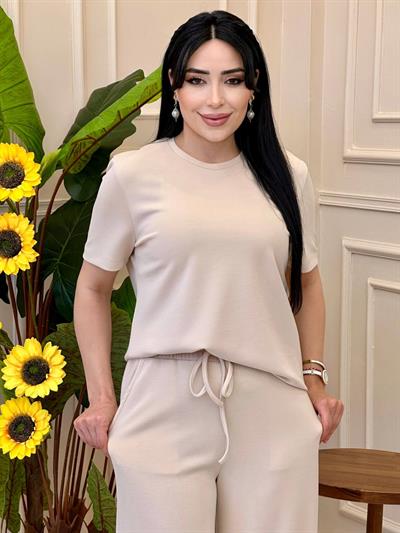 Kısa Kol Modal Takım 32155 T025 Bej