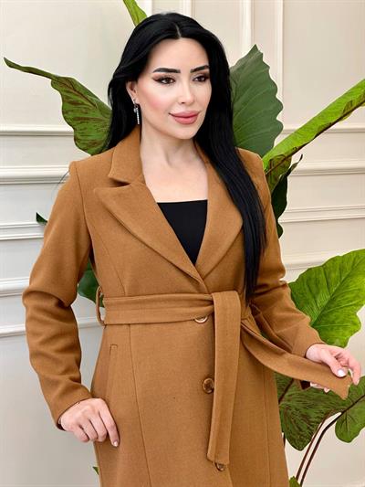 Klasik Ara Boy Kaşe  Kaban 5144 t-24 Taba