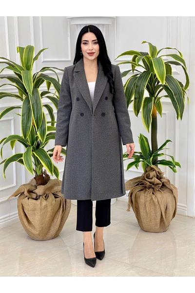 Klasik Kaşe Kaban 3076 Füme