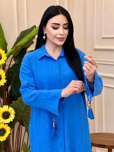 Kol Bağçıklı Tunik 10516 t025 Mavi