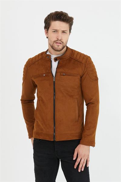 Kol Detay Süet Mont 07 T-24 Taba