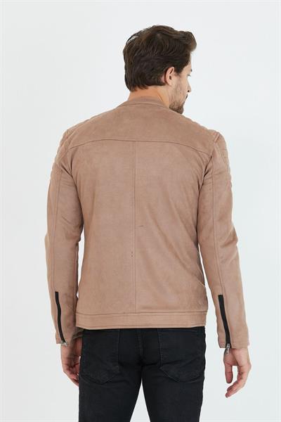 Kol Detay Süet Mont 07 T-24 Vizon