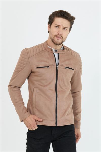 Kol Detay Süet Mont 07 T-24 Vizon