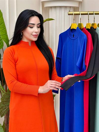 Kol Etek Uçu Fitilli Tunik 34106 t-24 Turuncu
