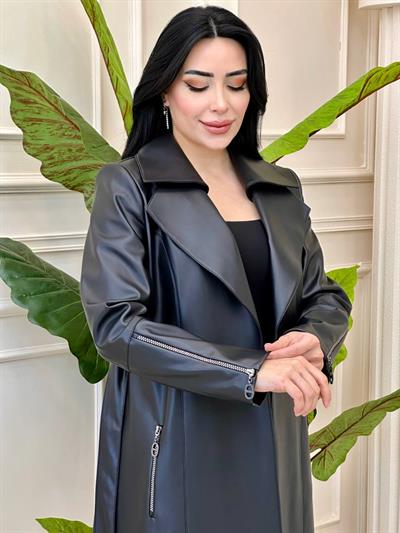 Kol Fermuar Deri Kaban 7460 t-24 Siyah