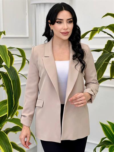 Kol Katlamalı Ceket 15159 T-24 Bej