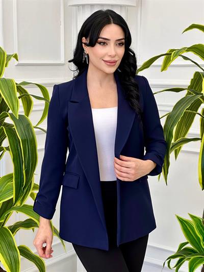 Kol Katlamalı Ceket 15159 T-24 Lacivert
