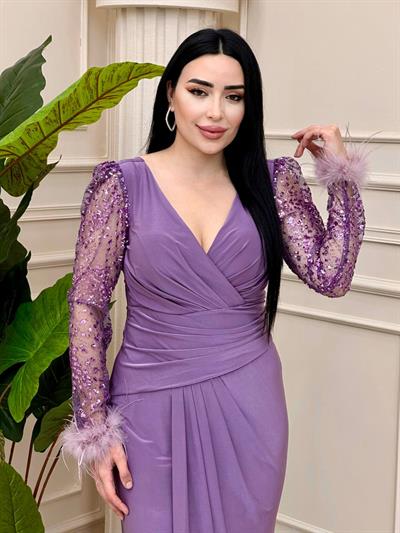 Kol Payet Ön Arka V  Abiye 2364 T-24 Lila