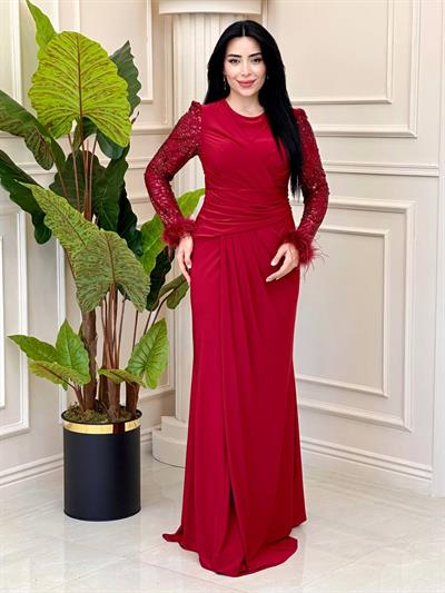 Kol Payet Sandy Abiye 01205 t-024 Bordo