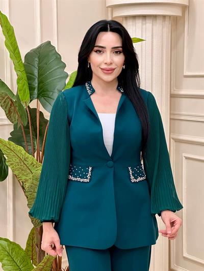 Kol Pilise İkili Takım 16635 Zümrüt Yeşil