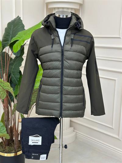 Kol Softjel Şişme Mont 1411 T-24 Haki