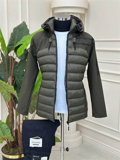 Kol Softjel Şişme Mont 1411 T-24 Haki