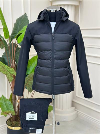 Kol Softjel Şişme Mont 1411 T-24 Siyah