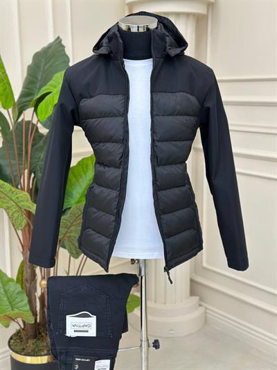 Kol Softjel Şişme Mont 1411 T-24 Siyah