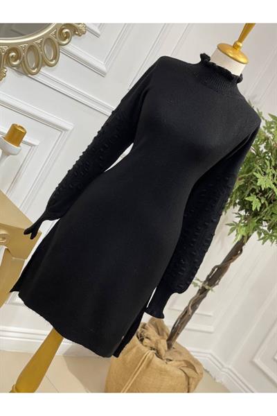 Kol Tomucuk Yumoş Tunik 7088 Siyah