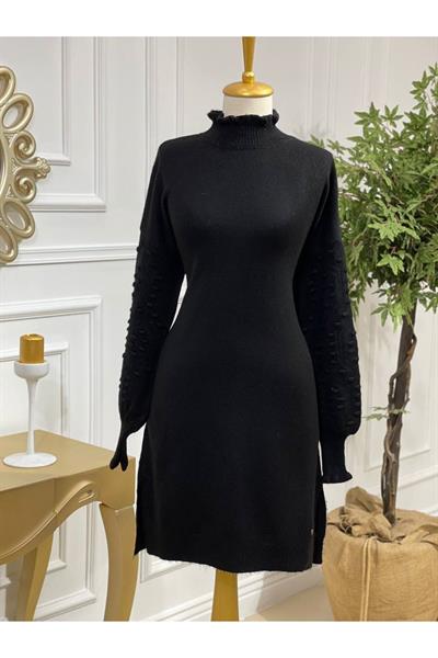 Kol Tomucuk Yumoş Tunik 7088 Siyah