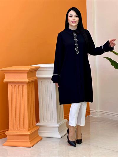 Kol Ucu Pilise Tunik 2111 Siyah