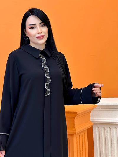 Kol Ucu Pilise Tunik 2111 Siyah