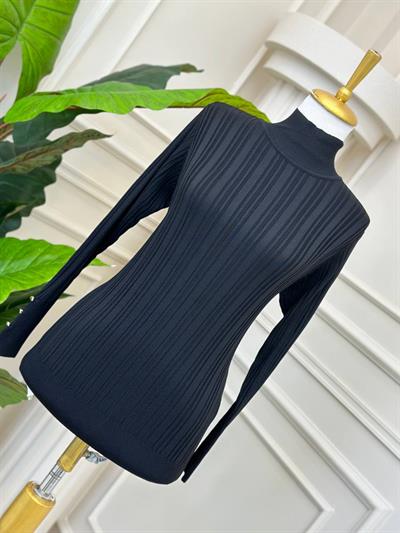Kol Zımba Fitilli Bluz 34030 t-24 Siyah