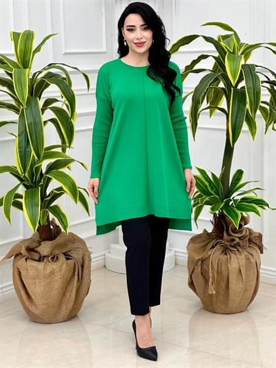 Kolları Fitilli Tunik 140128 T-24 Benetton Yeşili