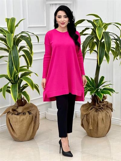 Kolları Fitilli Tunik 140128 T-24 Fuşya