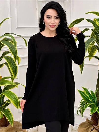 Kolları Fitilli Tunik 140128 T-24 Siyah