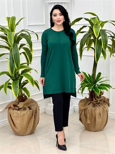 Kolları Fitilli Tunik 140128 T-24 Zümrüt Yeşil