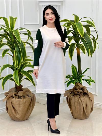 Kolu Cepli Tunik 7591 Ekru