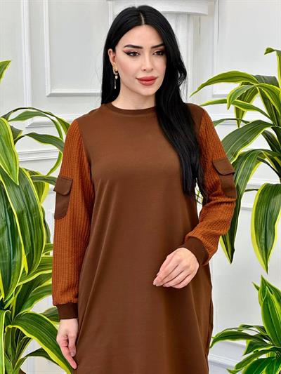 Kolu Cepli Tunik 7591 Kahverengi