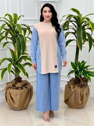 Kot Geçişli Spor Tunik 17807 T-24 Bej