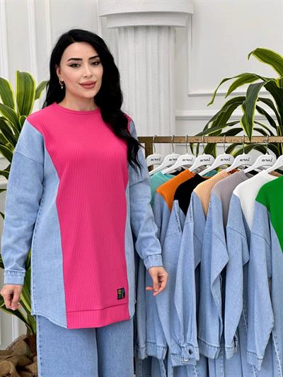 Kot Geçişli Spor Tunik 17807 T-24 Fuşya