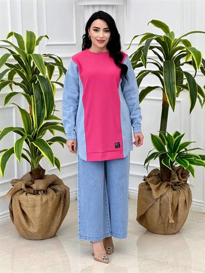 Kot Geçişli Spor Tunik 17807 T-24 Fuşya