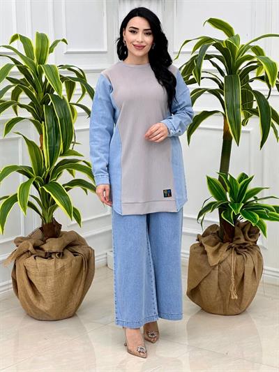 Kot Geçişli Spor Tunik 17807 T-24 Gri