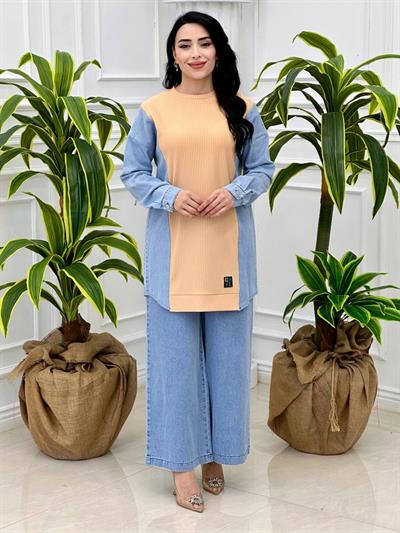Kot Geçişli Spor Tunik 17807 T-24 Somon