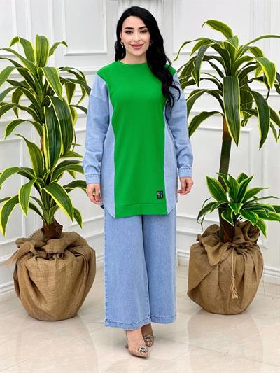 Kot Geçişli Spor Tunik 17807 T-24 Yeşil