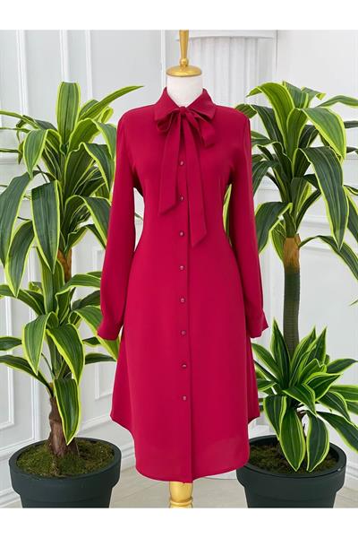 Kravatlı Tunik 7004 Kırmızı